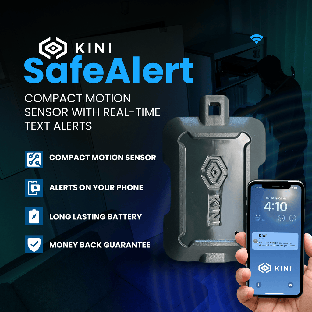 Kini SafeAlert – Manipulationserkennungsgerät mit Echtzeit-SMS, E-Mail und Push-Benachrichtigungen via Wi-Fi
