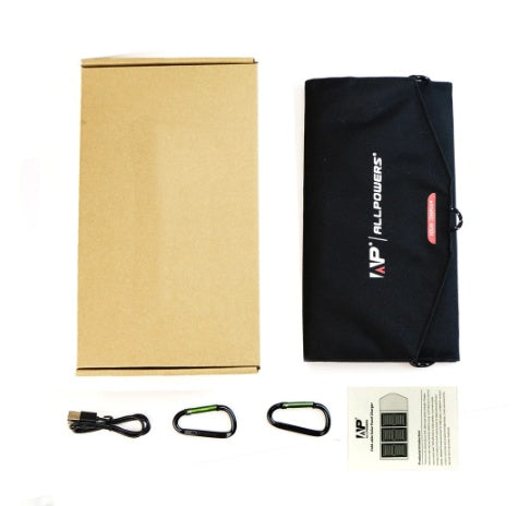 Kompatibel mit Apple, ALLPOWERS 5V21W Tragbares Handy-Ladegerät Solar Powerbank Dual-USB-Ausgang Handy-Ladegerät für iPhone Samsung Smartphone