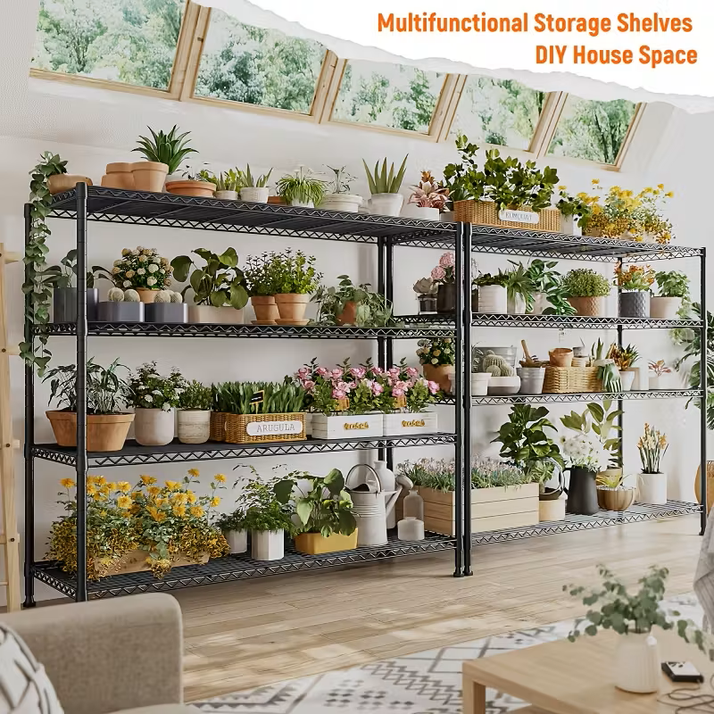 3/4/5/6/7/8 Tier Storage Shelves-Adjustable Wire Shelving Rack-Multi Sizes