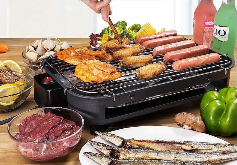 Fabrik direkt für Haushaltsgrill quadratisch, rauchfreier Elektrobackofen, Kohlenstoffstahlplatte, Knopf-Temperaturregelung, koreanische elektrische Backblech-Anpassung