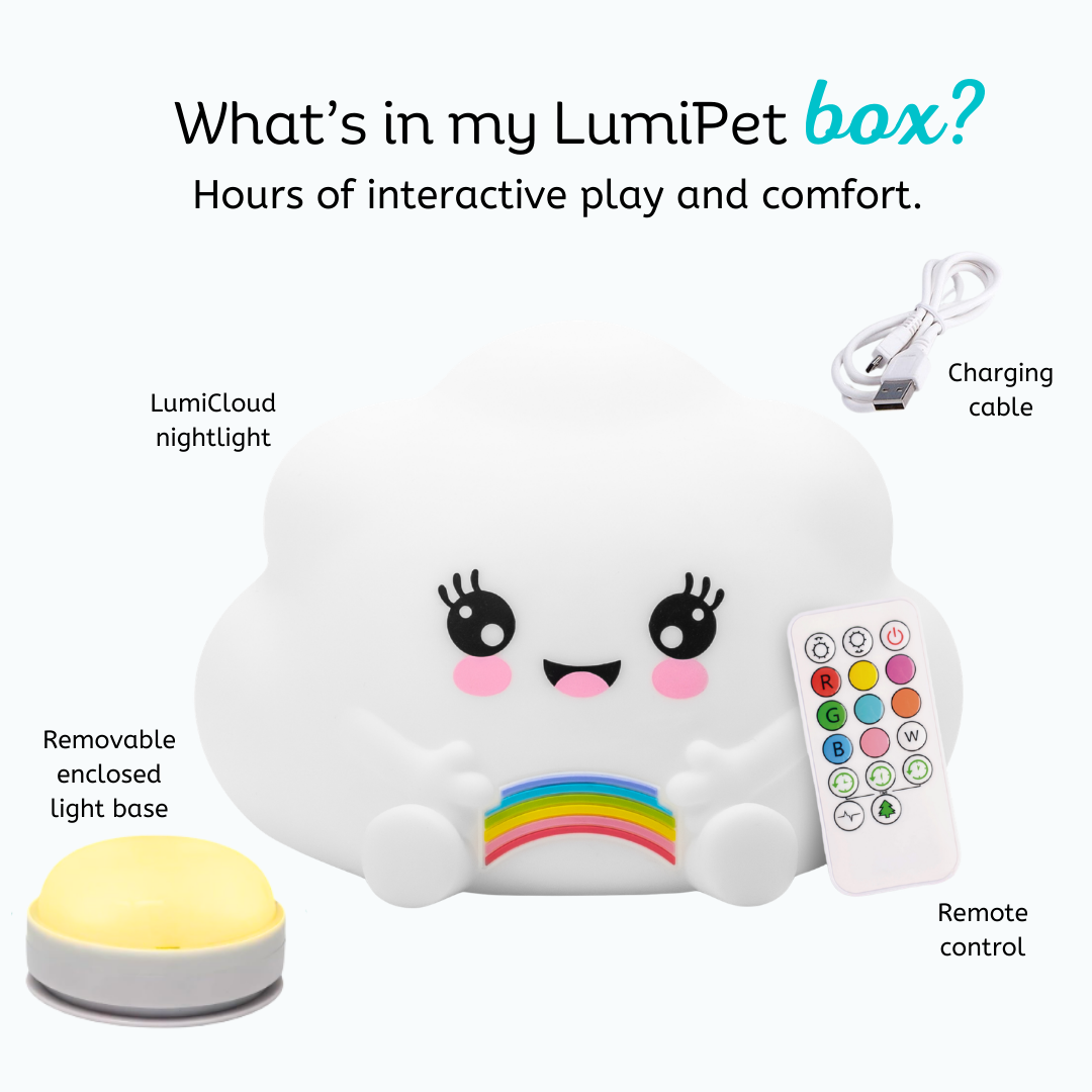 LumiPets® Kawaii Wolke – Touch-Nachtlicht für das Kinderzimmer