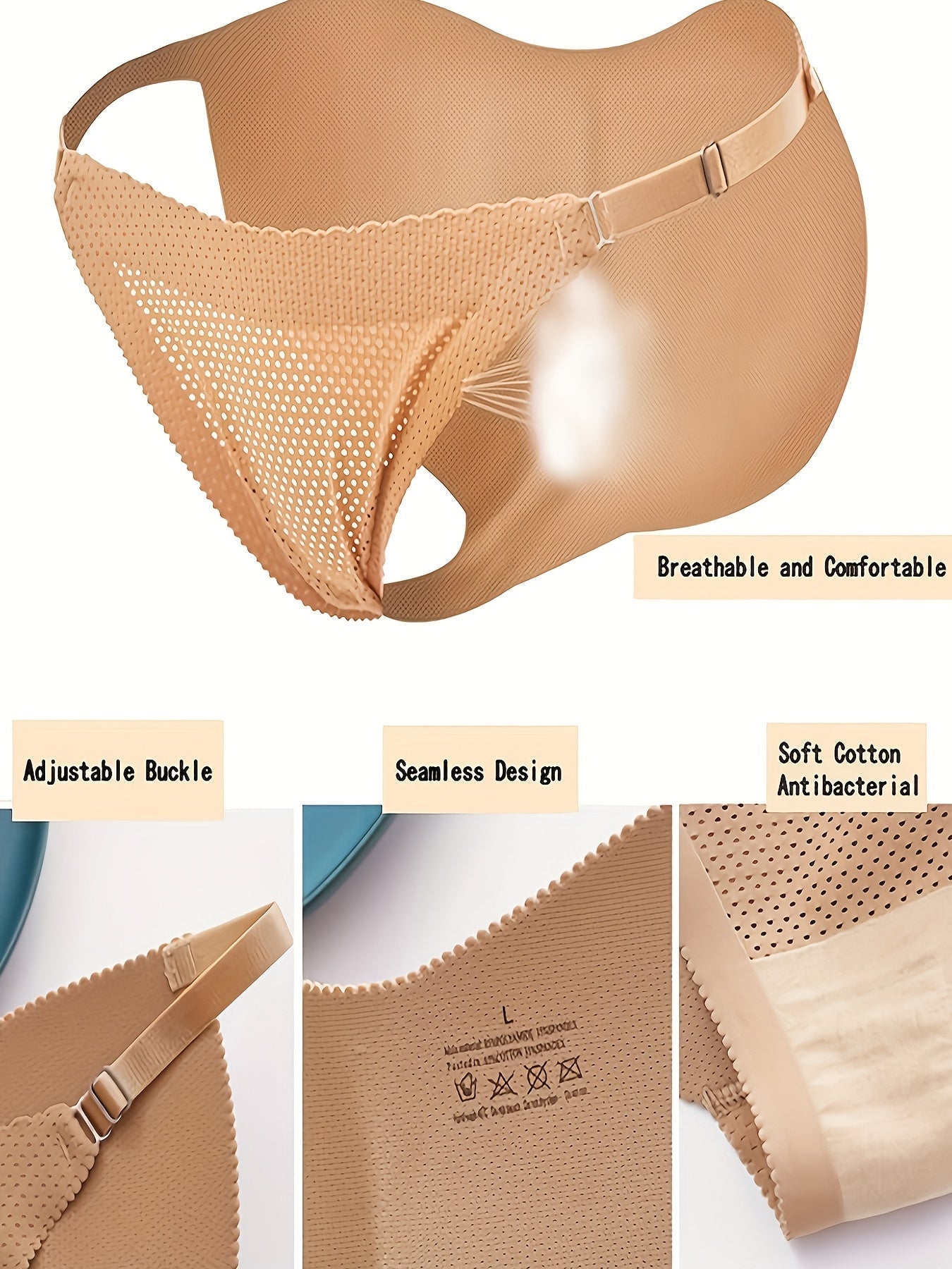 Unsichtbare Po-Lifting Bikini-Höschen für Damen – ultradünne, atmungsaktive und nahtlose Damenunterwäsche für eine natürliche Formgebung und ganztägigen Komfort