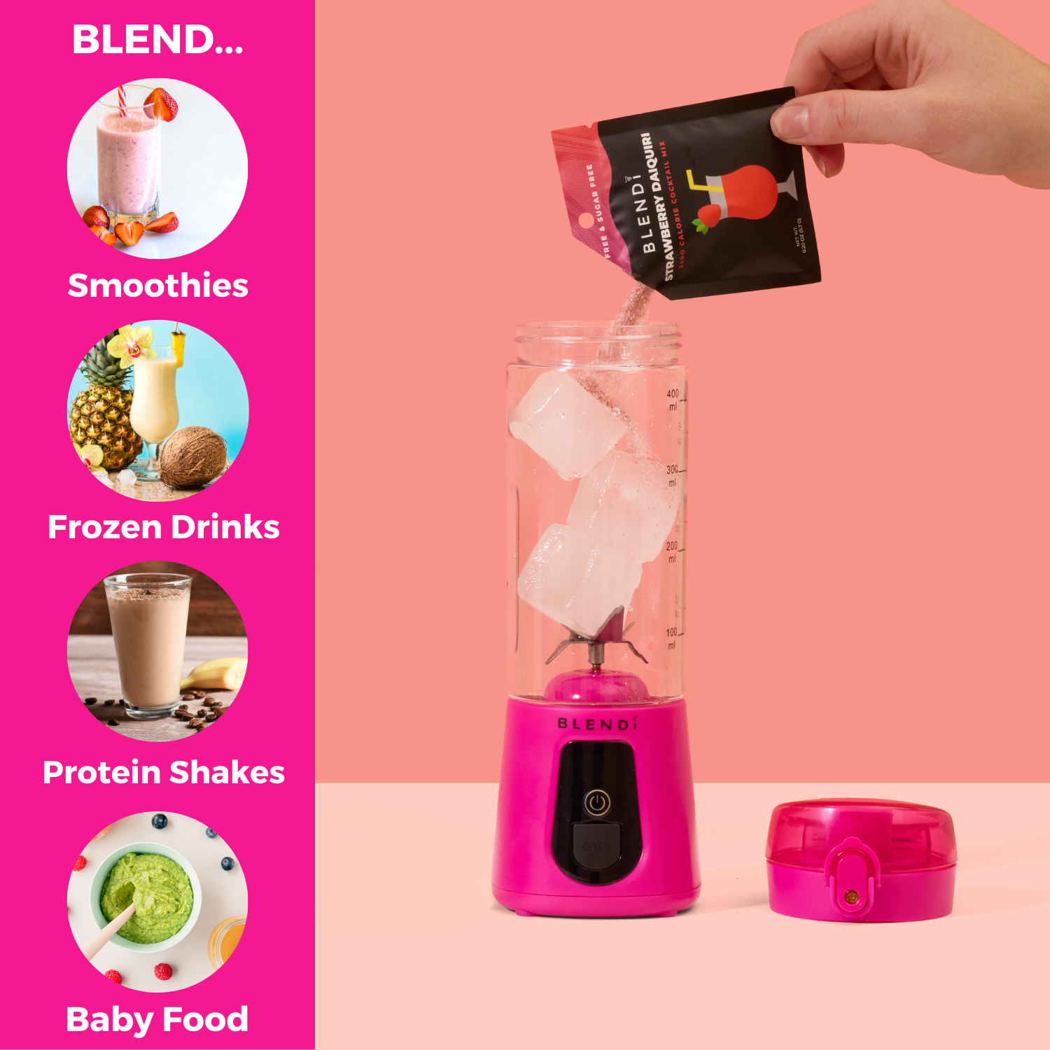 Pro+ Tragbarer Eis-Crusher Mixer (500ml)