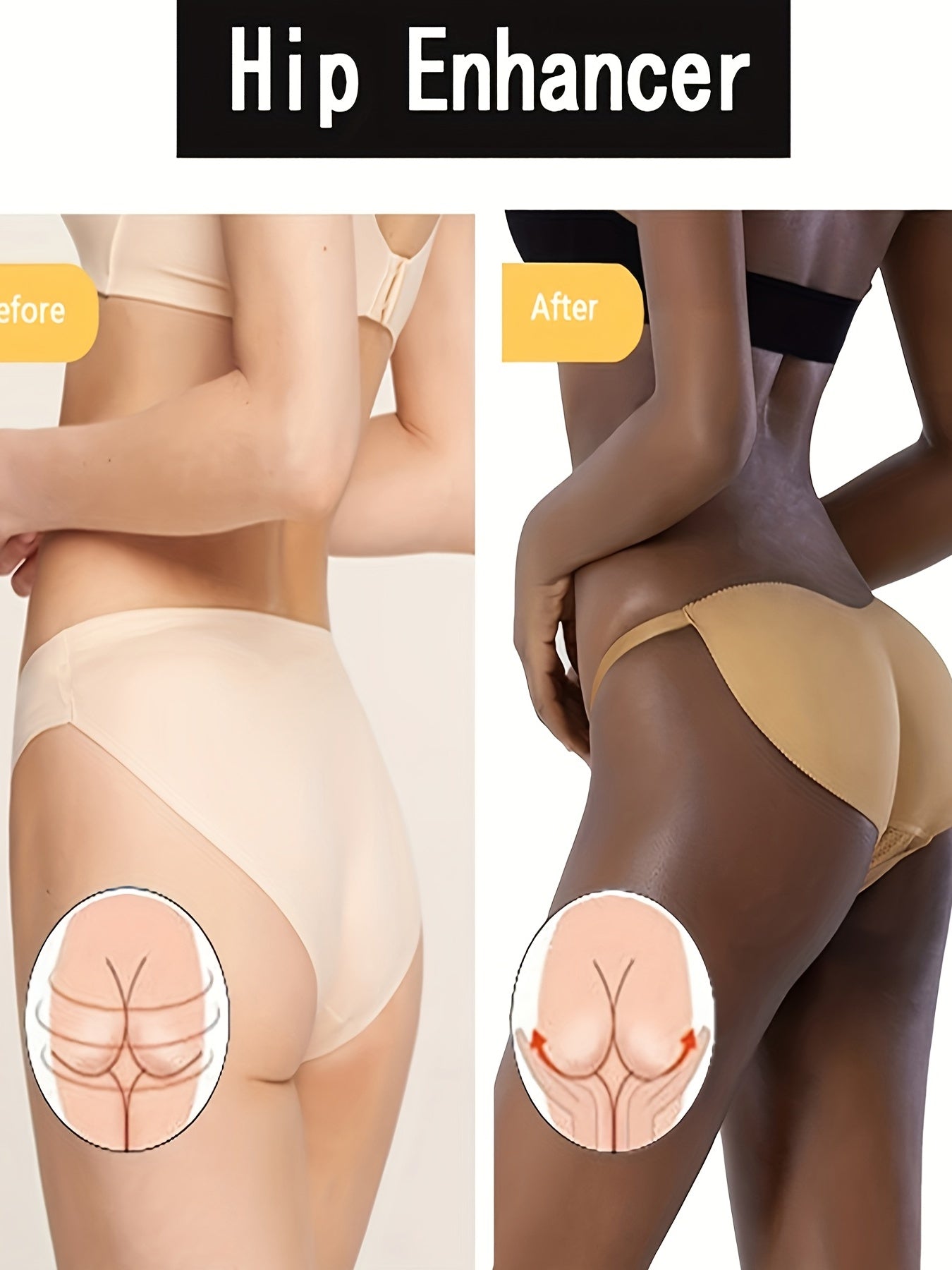 Unsichtbare Po-Lifting Bikini-Höschen für Damen – ultradünne, atmungsaktive und nahtlose Damenunterwäsche für eine natürliche Formgebung und ganztägigen Komfort