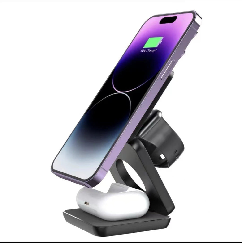 Faltbares 3-in-1-Magnet-Wireless-Ladegerät
