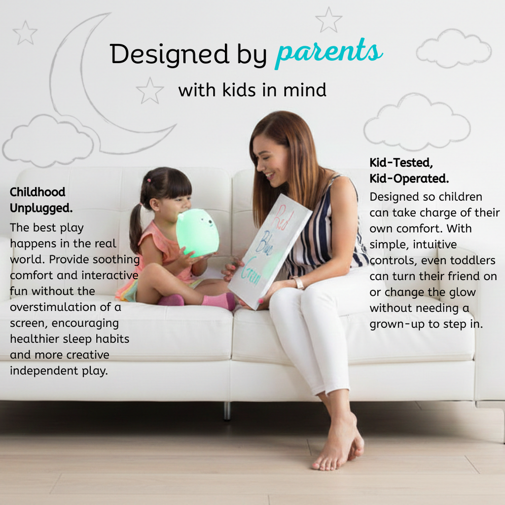LumiPets® Kawaii Wolke – Touch-Nachtlicht für das Kinderzimmer