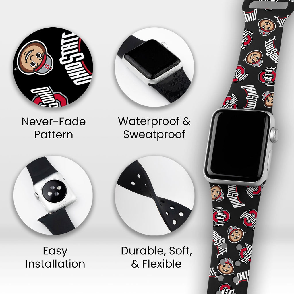 Ohio State Buckeyes HD Apple Watch-Armband