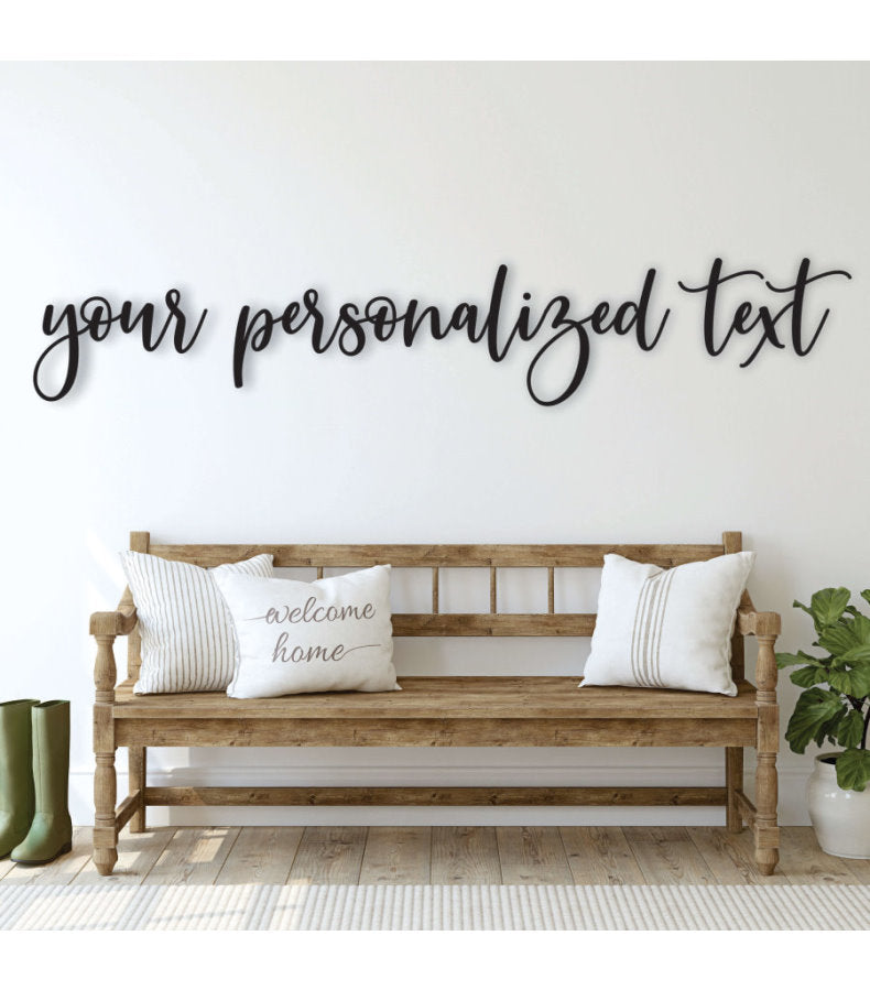 Personalisiertes Holzschild mit Wunschnamen in 27 Schriftarten