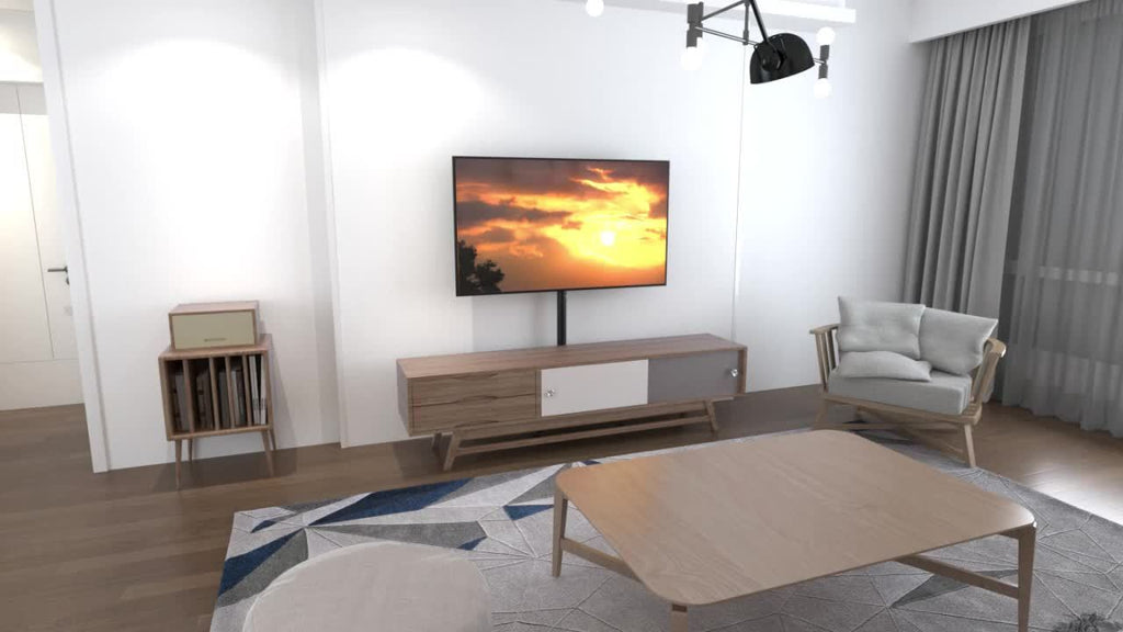 Mobiles TV-Wagenstativ 23-60 Zoll Rollender TV-Ständer mit Ablage VESA 400x400 88lbs