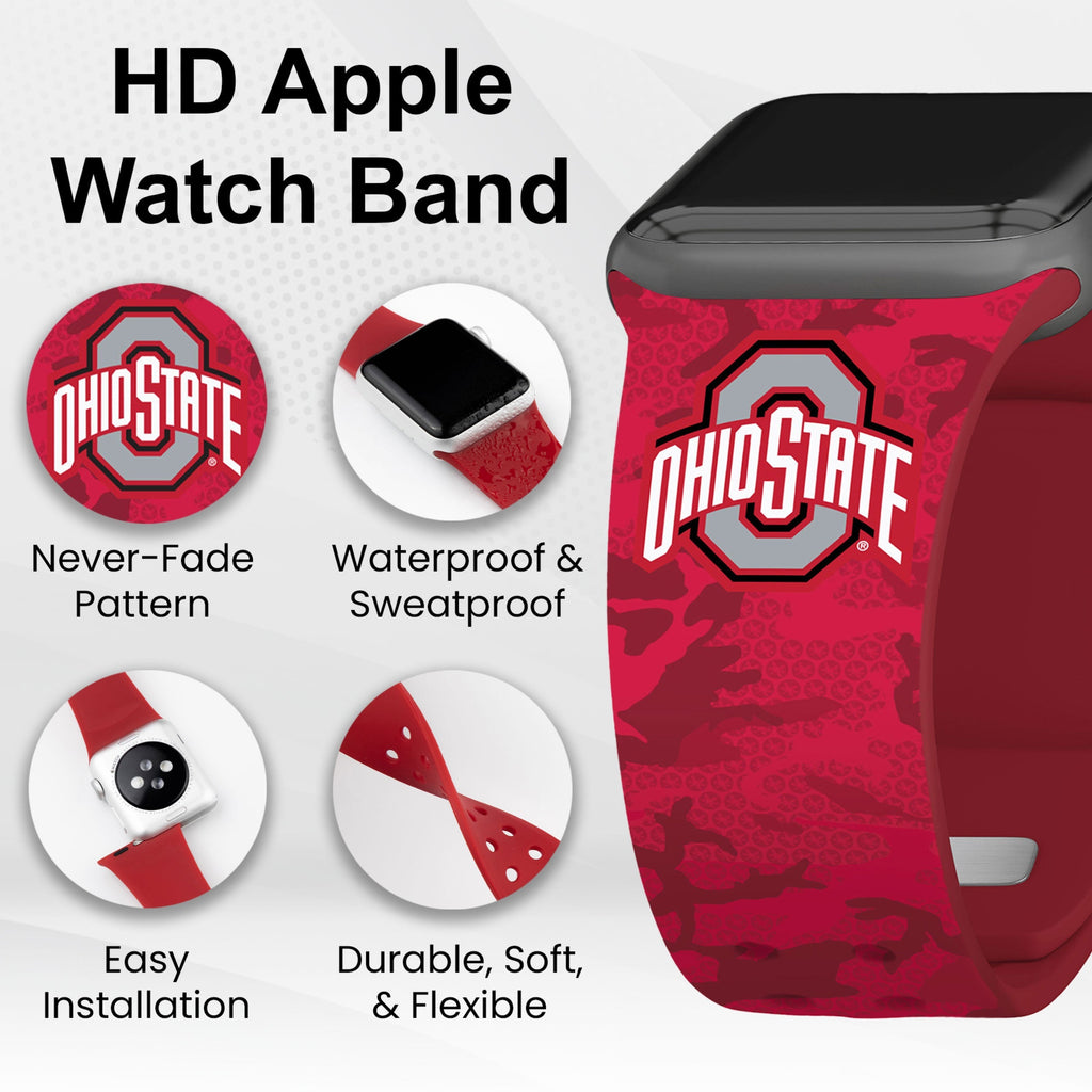 Ohio State Buckeyes HD Apple Watch-Armband