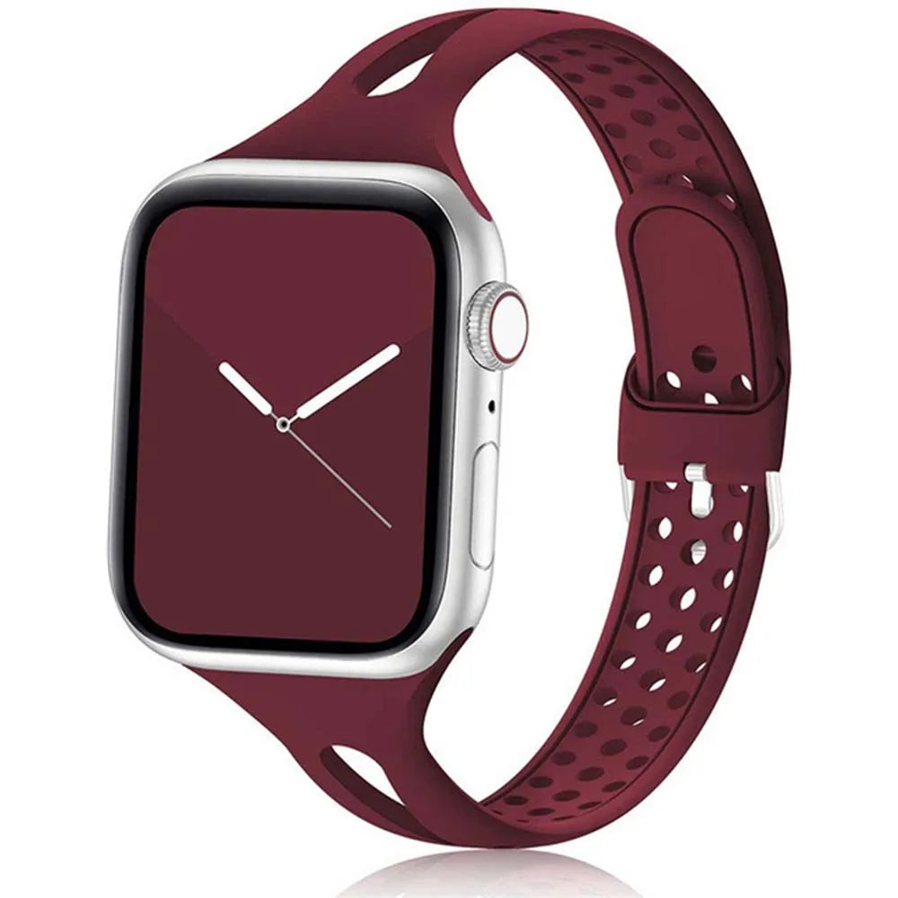 Apple Watch Silikonarmband – Weiches, flexibles, atmungsaktives Armband