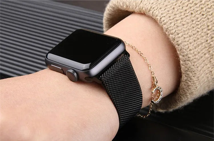 Apple Watch Edelstahlarmband - Premium Milanese Armband
