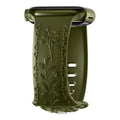 Apple Watch Silikonarmband – Floral graviert – Stilvolles Design