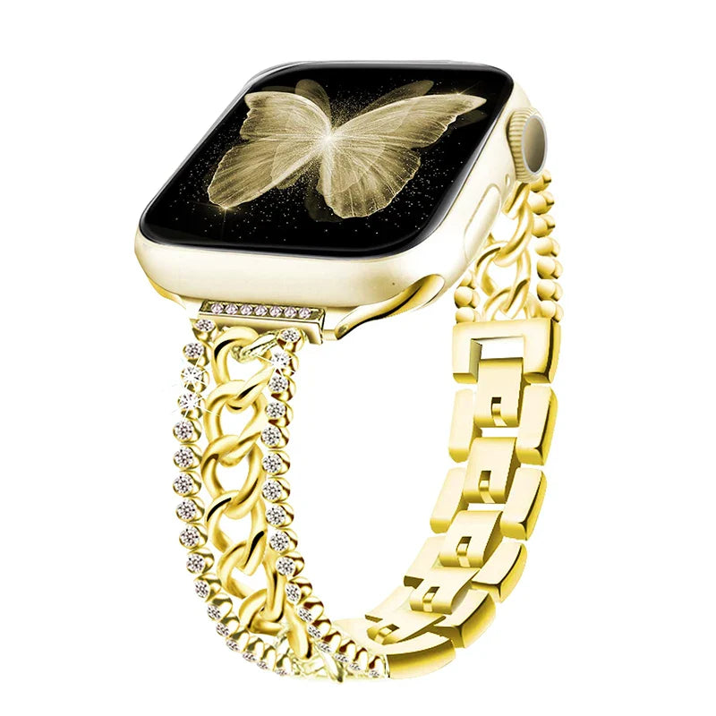 Apple Watch Gliederarmband – Strass-Loop-Armband