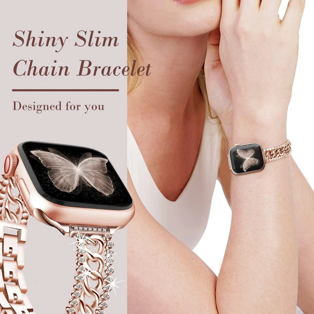 Apple Watch Gliederarmband – Strass-Loop-Armband