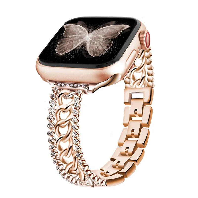Apple Watch Gliederarmband – Strass-Loop-Armband