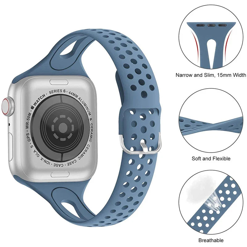 Apple Watch Silikonarmband – Weiches, flexibles, atmungsaktives Armband