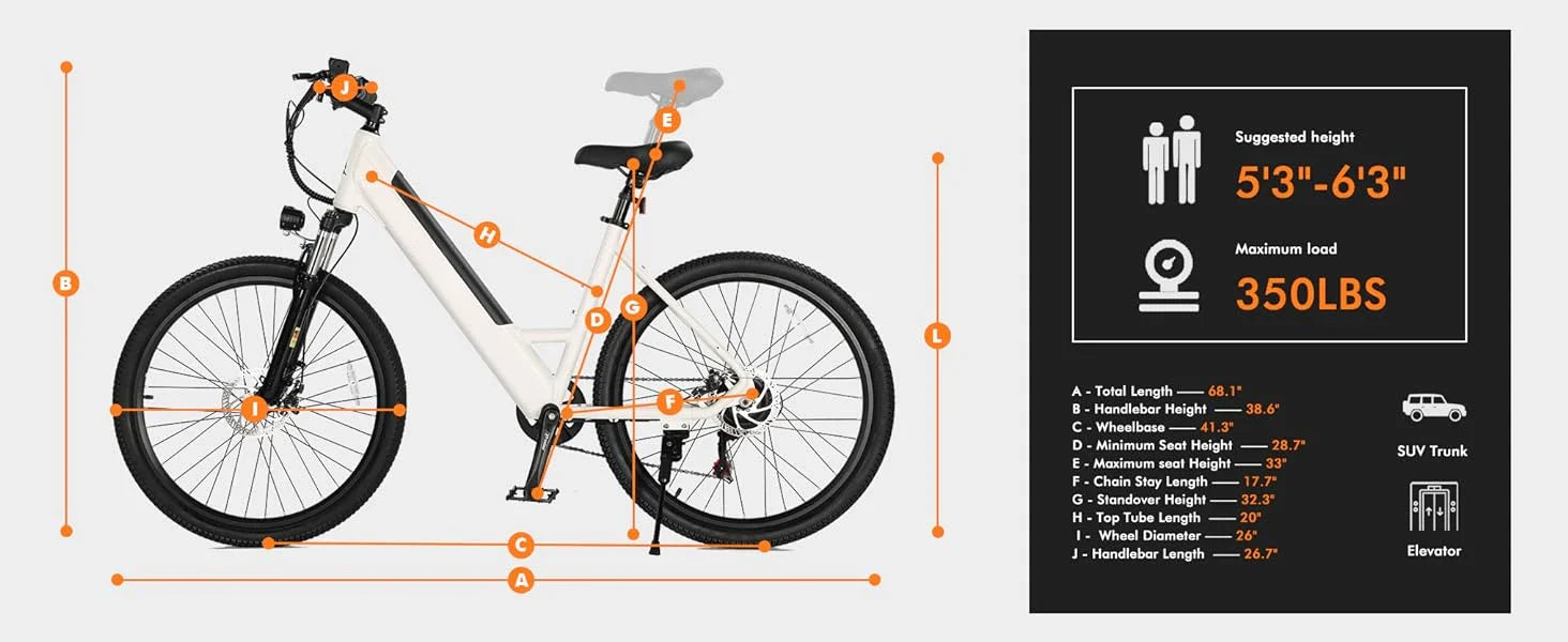 eBike Boys 750W E-Bike - Tiefeinsteigerrahmen, 36V Akku