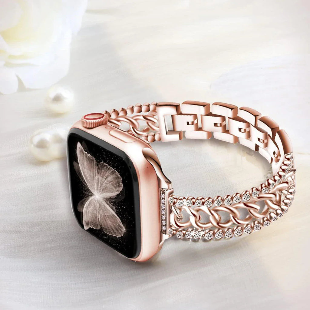 Apple Watch Gliederarmband – Strass-Loop-Armband