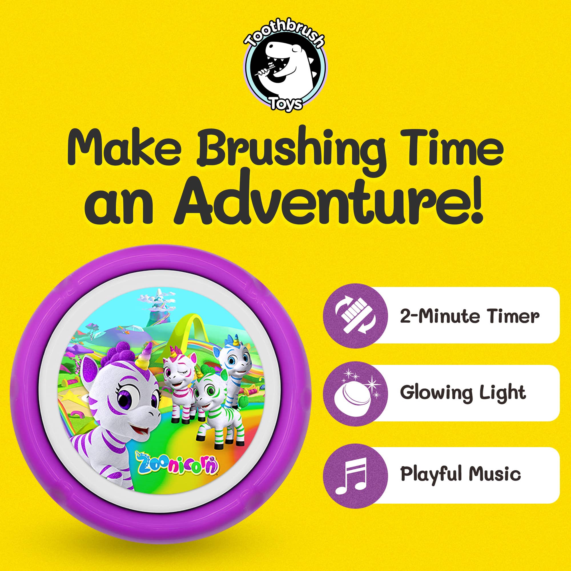 Zoonicorn® Kinderzahnbürsten-Timer von Toothbrush Toys - 2-Minuten-Timer