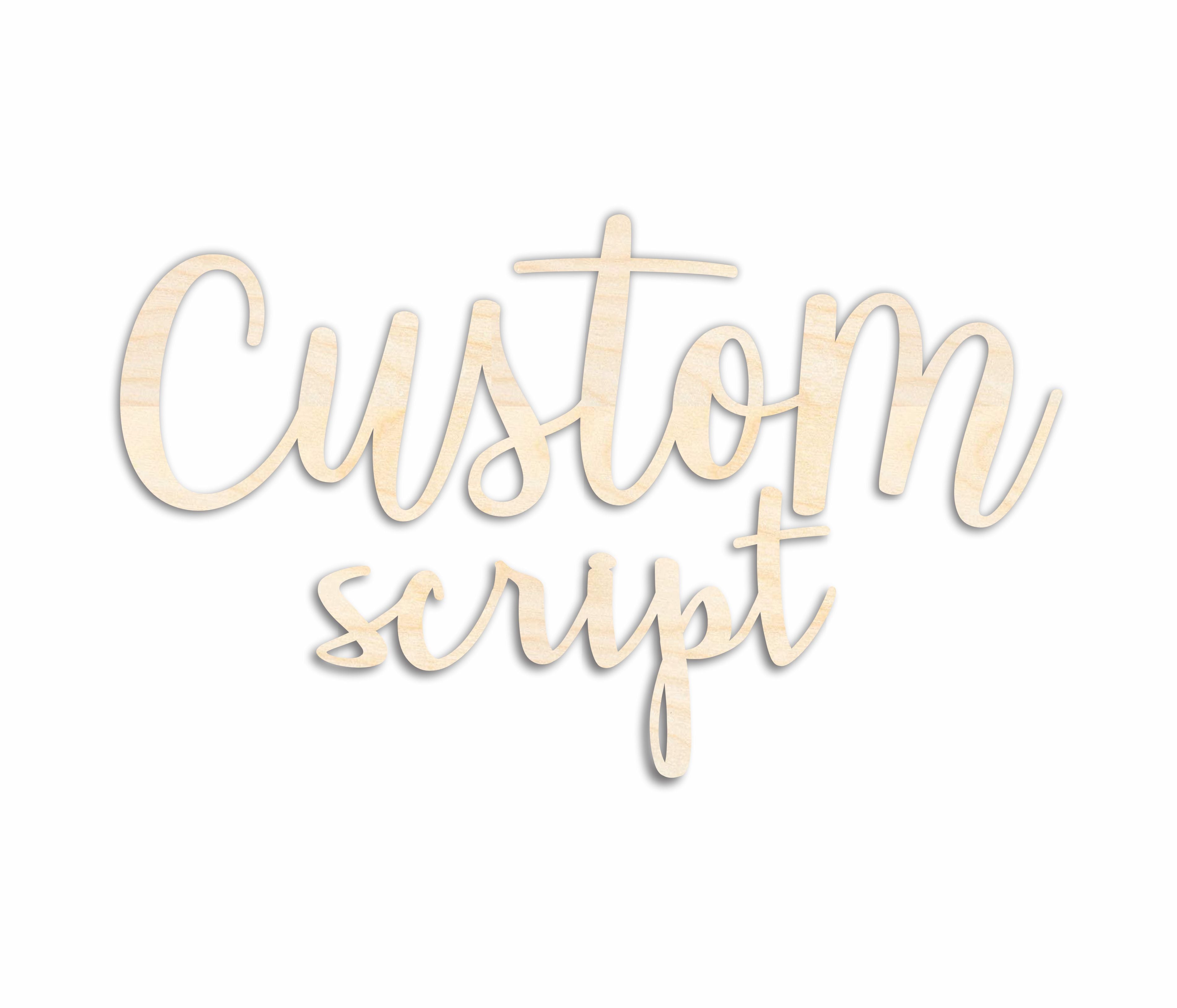 Skript-Schriftart Benutzerdefinierter Name Holz-Ausschnitt – Babyzimmer – Deko – DIY – bis zu 122 cm breit