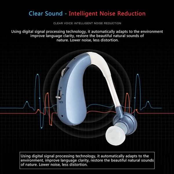 Digitale wiederaufladbare Hörgeräte Acousticon Verstärker Audiphon Hinter dem Ohr Klang