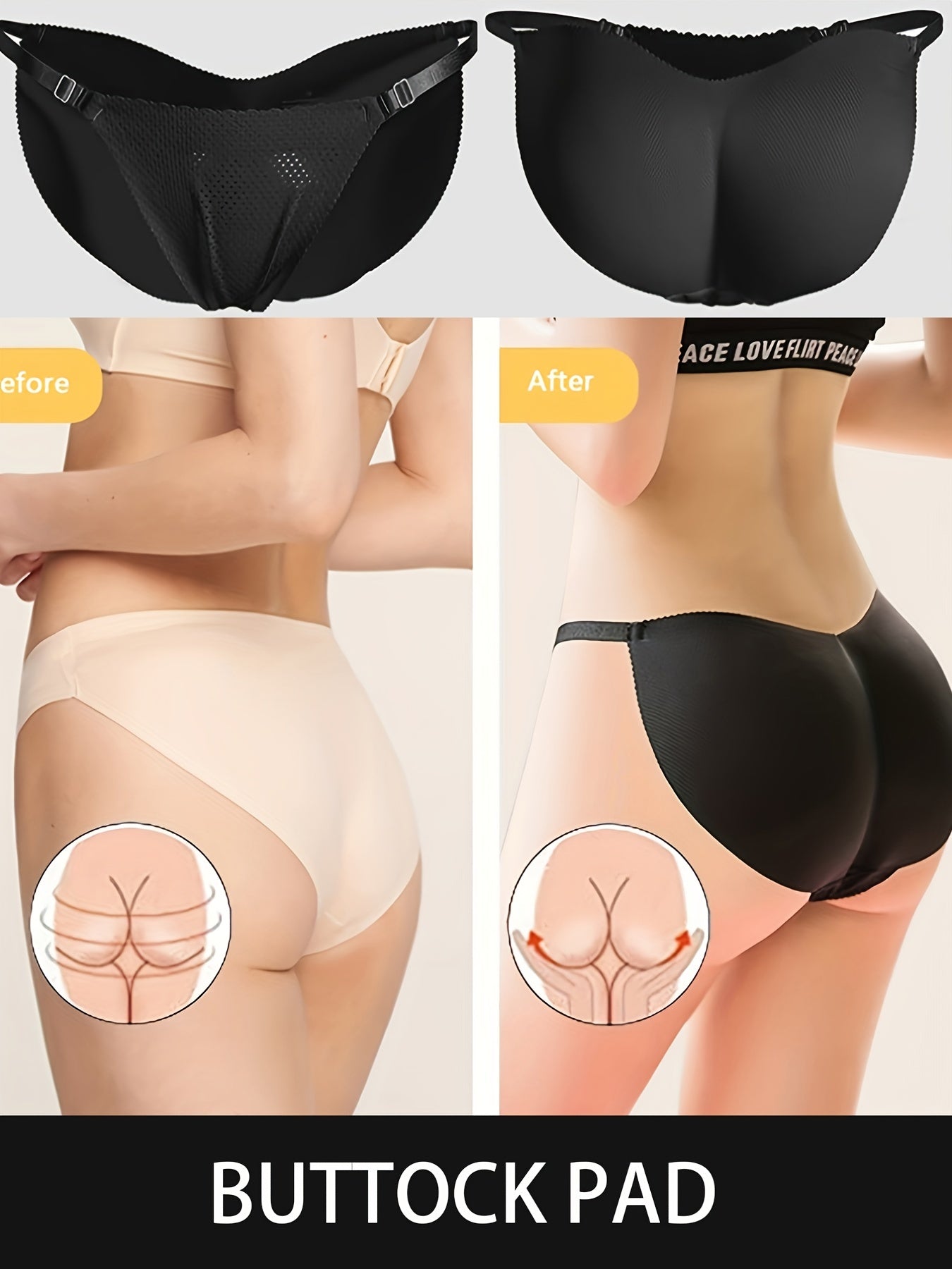 Unsichtbare Po-Lifting Bikini-Höschen für Damen – ultradünne, atmungsaktive und nahtlose Damenunterwäsche für eine natürliche Formgebung und ganztägigen Komfort