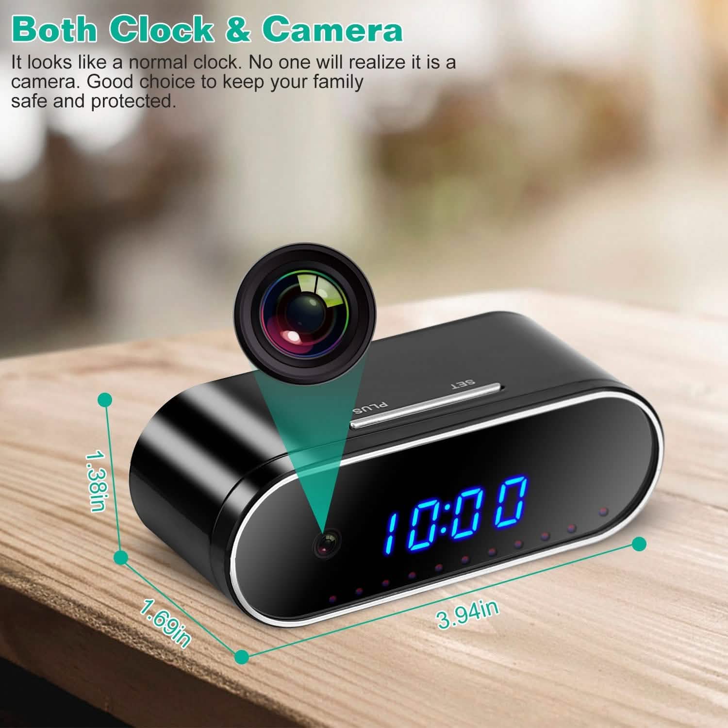 HD 1080P WLAN Wecker Kamera