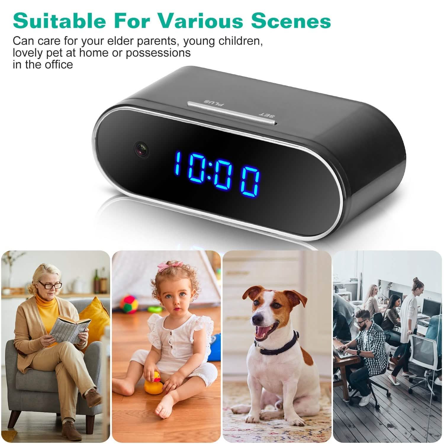 HD 1080P WLAN Wecker Kamera