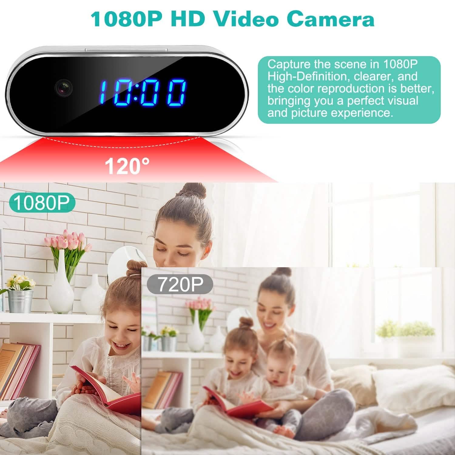 HD 1080P WLAN Wecker Kamera