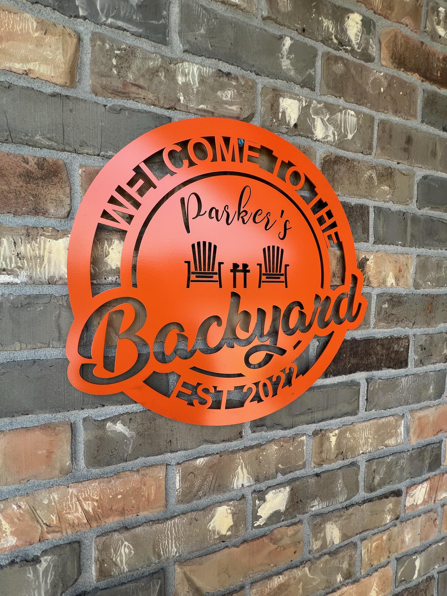 Personalisiertes Gartenschild - Individuelle Metallwandkunst für Garten, Terrasse, Veranda - Perfektes Geschenk für Zuhause - Hochzeitsgeschenk - Jubiläumsgeschenk