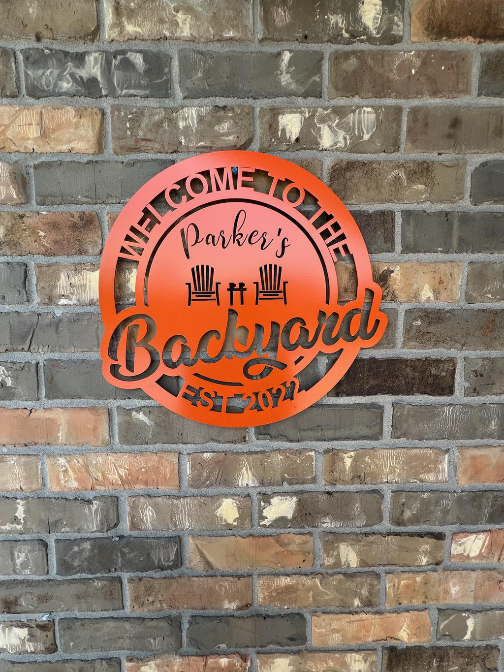 Personalisiertes Gartenschild - Individuelle Metallwandkunst für Garten, Terrasse, Veranda - Perfektes Geschenk für Zuhause - Hochzeitsgeschenk - Jubiläumsgeschenk