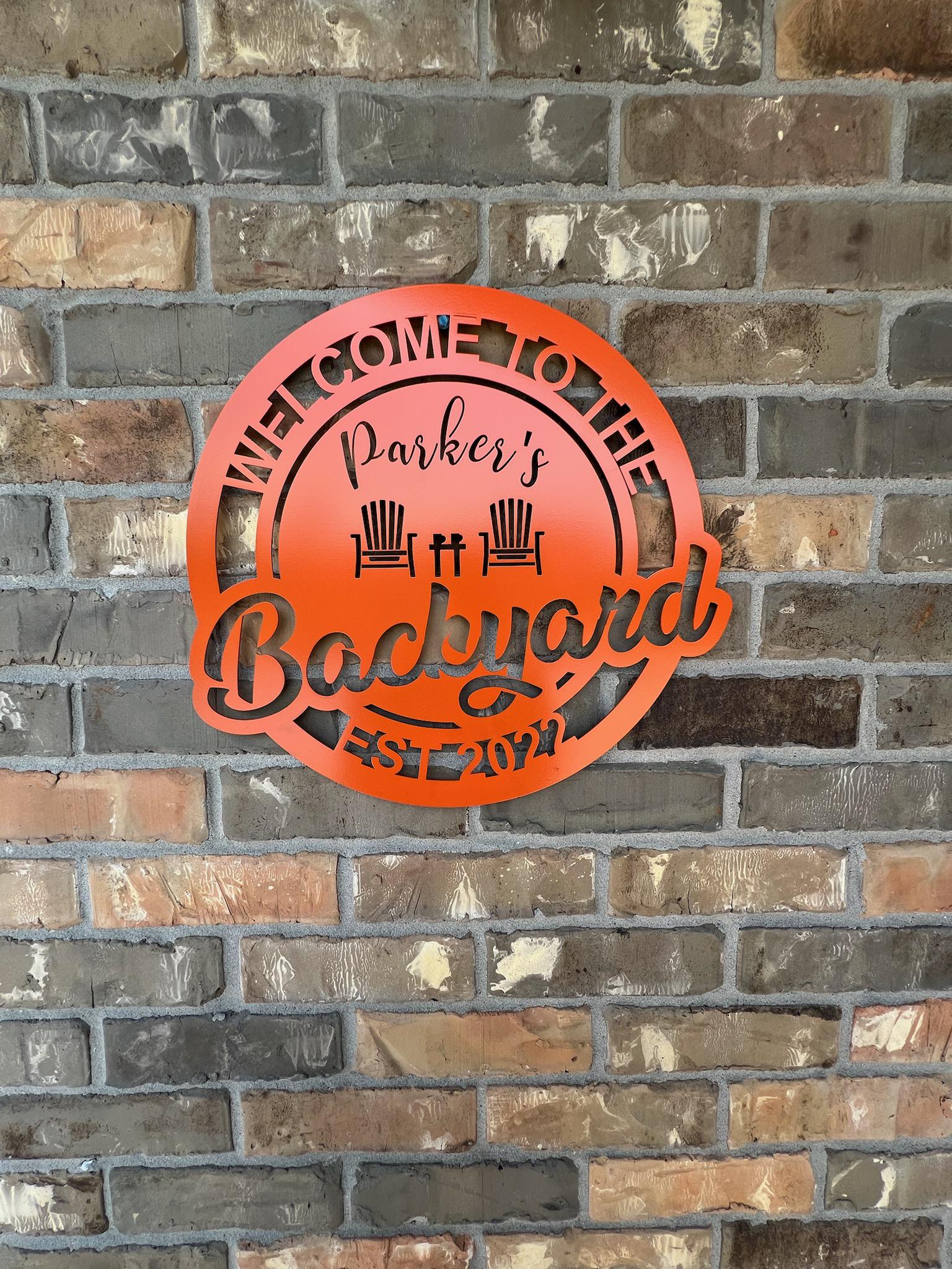 Personalisiertes Gartenschild - Individuelle Metallwandkunst für Garten, Terrasse, Veranda - Perfektes Geschenk für Zuhause - Hochzeitsgeschenk - Jubiläumsgeschenk