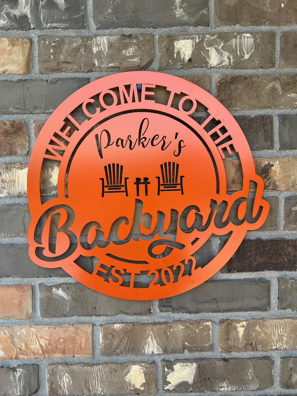 Personalisiertes Gartenschild - Individuelle Metallwandkunst für Garten, Terrasse, Veranda - Perfektes Geschenk für Zuhause - Hochzeitsgeschenk - Jubiläumsgeschenk