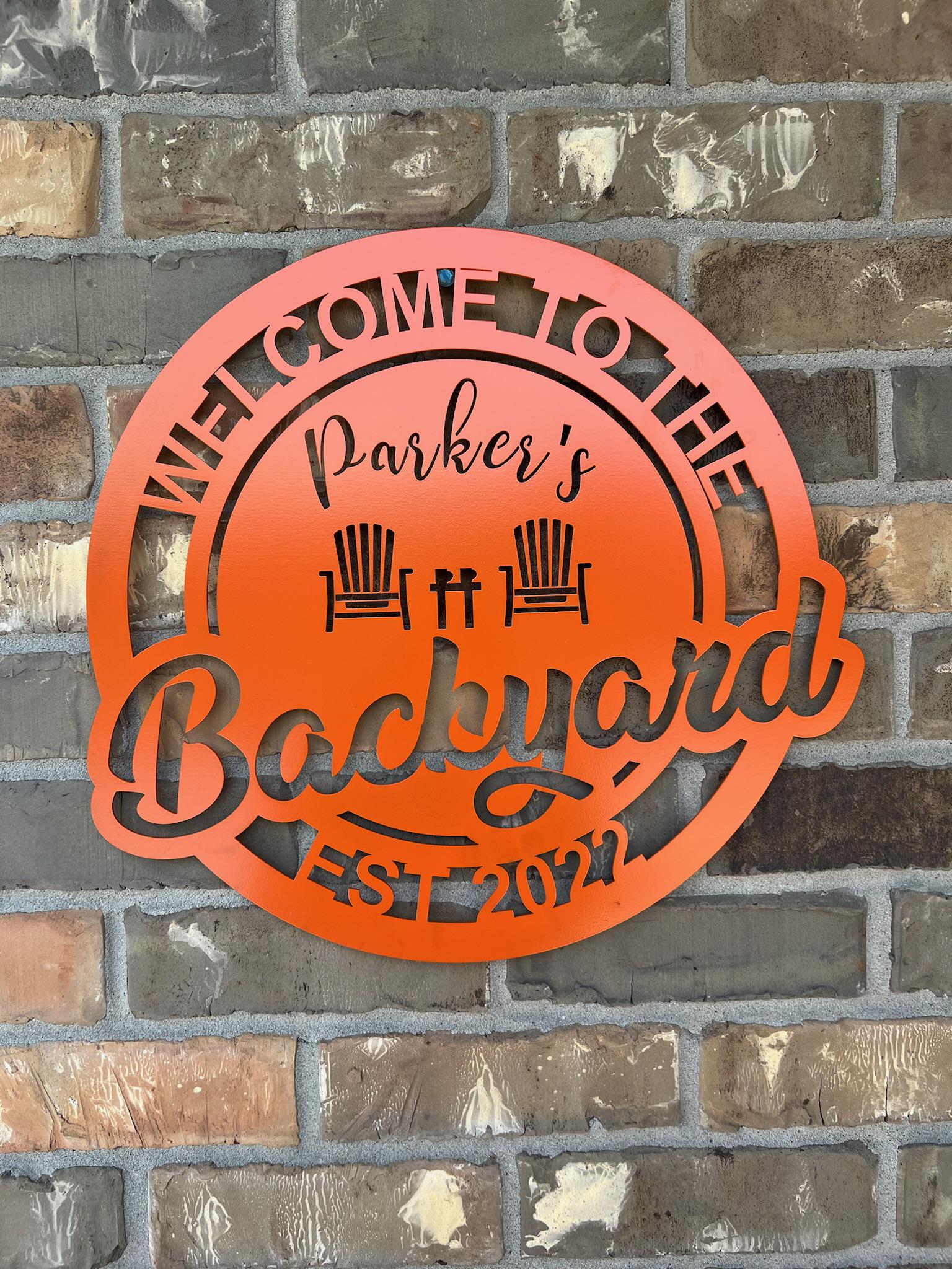 Personalisiertes Gartenschild - Individuelle Metallwandkunst für Garten, Terrasse, Veranda - Perfektes Geschenk für Zuhause - Hochzeitsgeschenk - Jubiläumsgeschenk