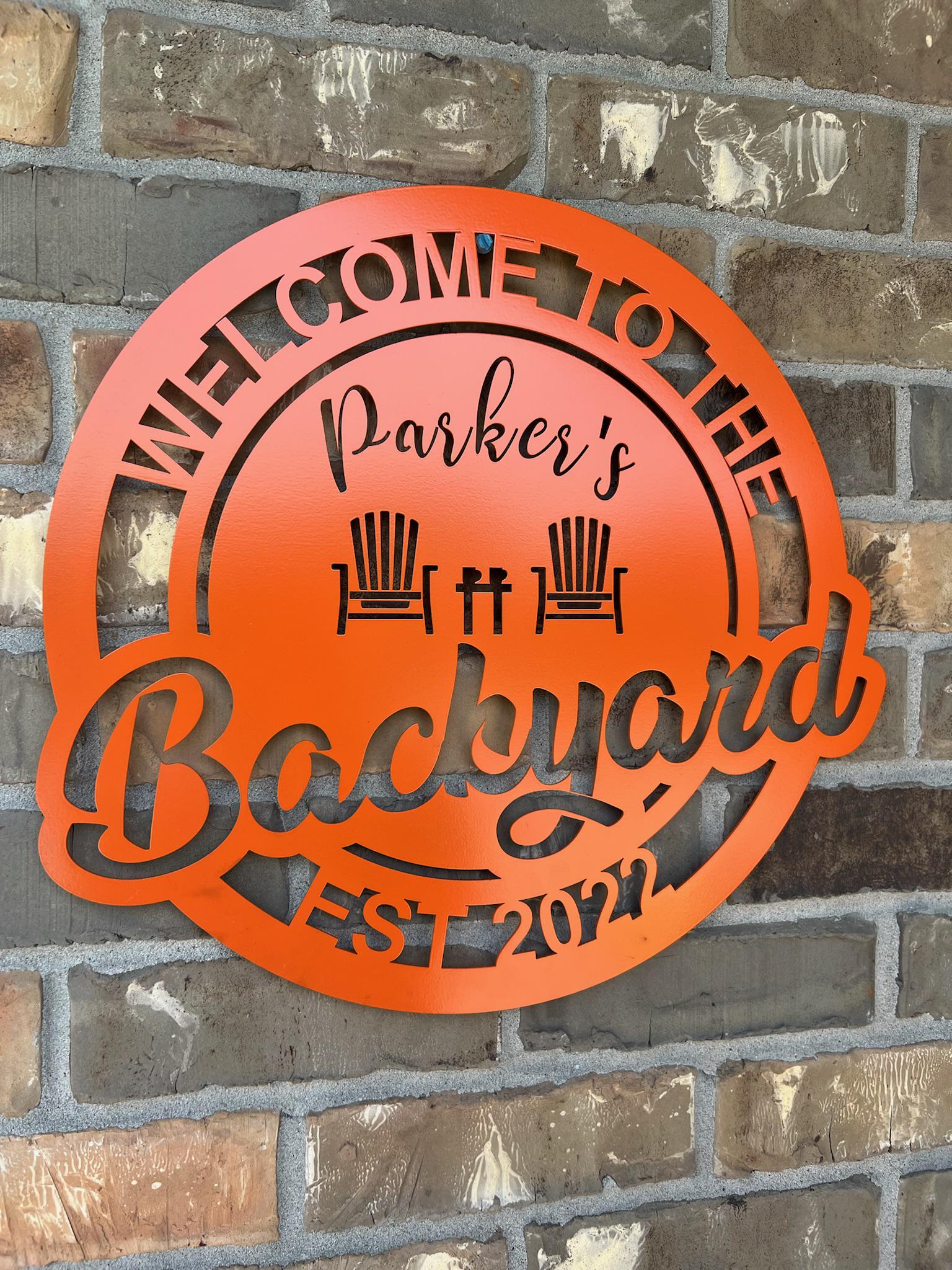 Personalisiertes Gartenschild - Individuelle Metallwandkunst für Garten, Terrasse, Veranda - Perfektes Geschenk für Zuhause - Hochzeitsgeschenk - Jubiläumsgeschenk
