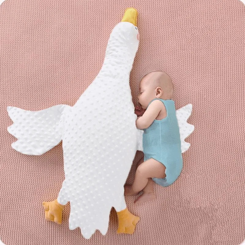 Große weiße Gans Baby-Blähungs-Entlastungskissen - Anti-Kolik Bauchlage Unterstützung für Neugeborene 0-12 Monate | MEACAOFG