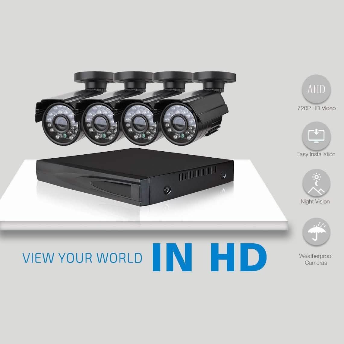 Outdoor AHD Haus-Überwachungs-System mit 4 Kameras und DVR