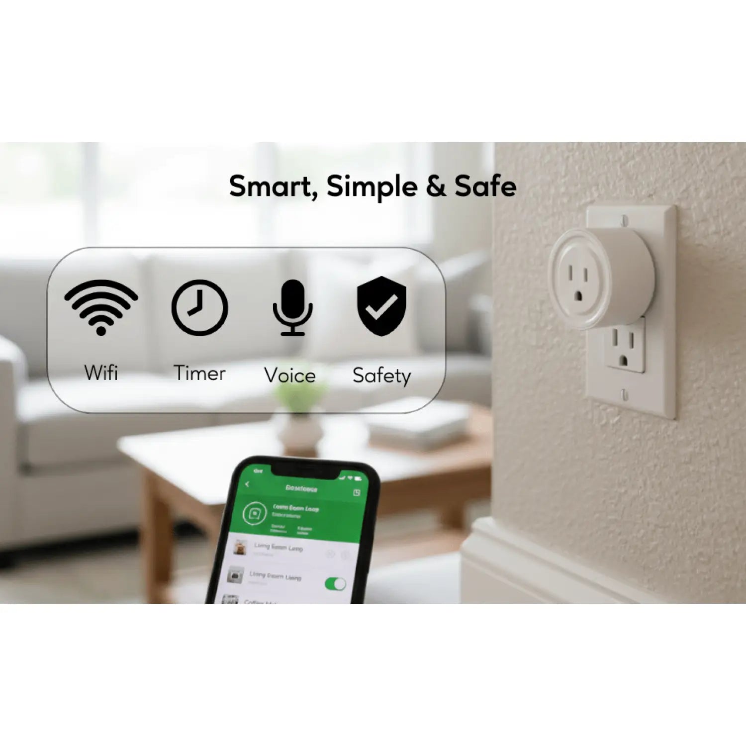 Runder WLAN Smart Plug
