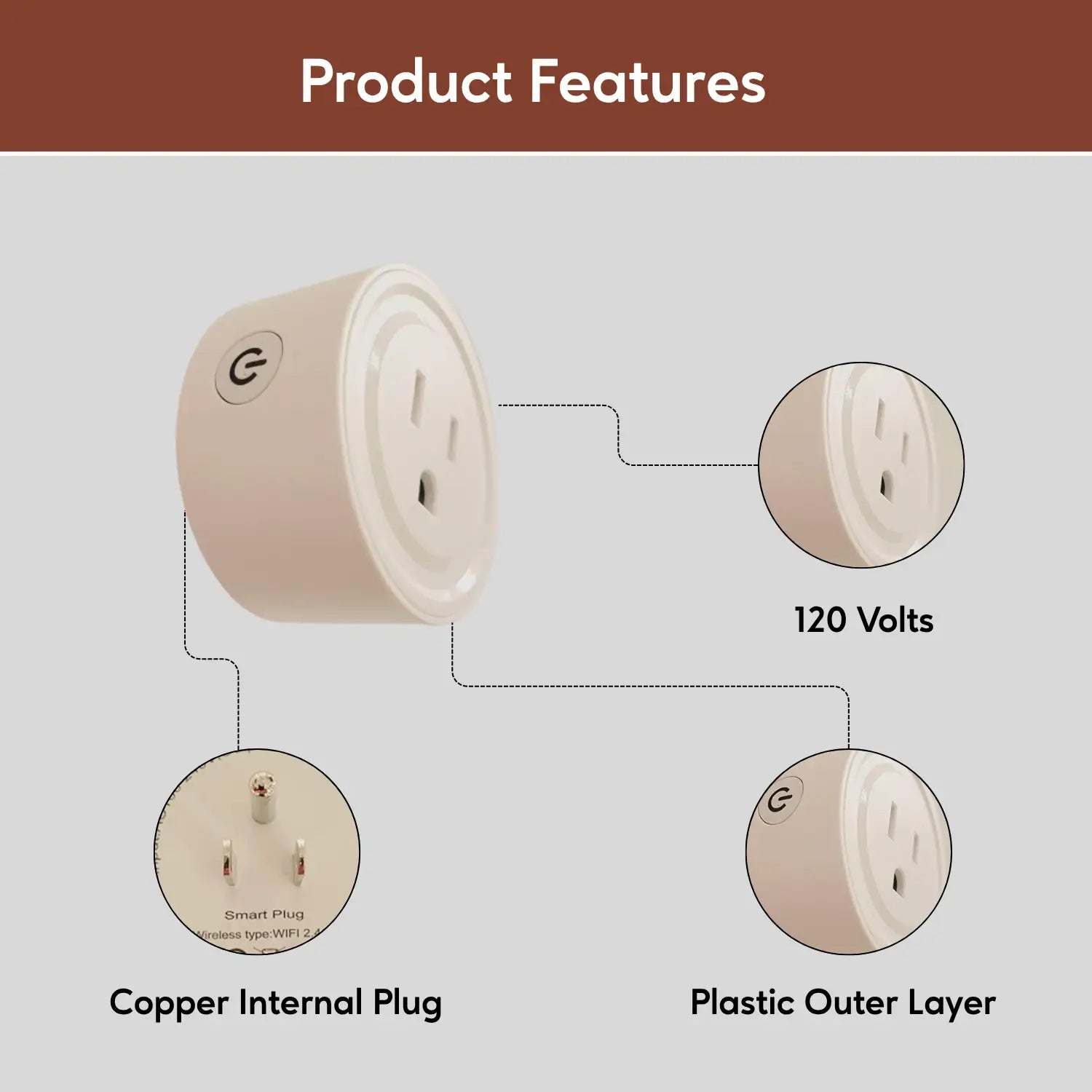 Runder WLAN Smart Plug
